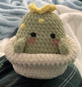 Plush baby cactus in a pot
