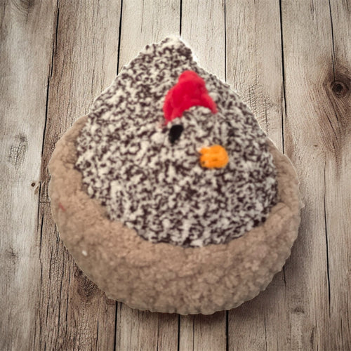 Handmade Crochet Chicken in Basket - Farmhouse Decor
